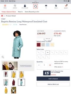 Regatta coat - qvc vs ideal world | ShoppingTelly